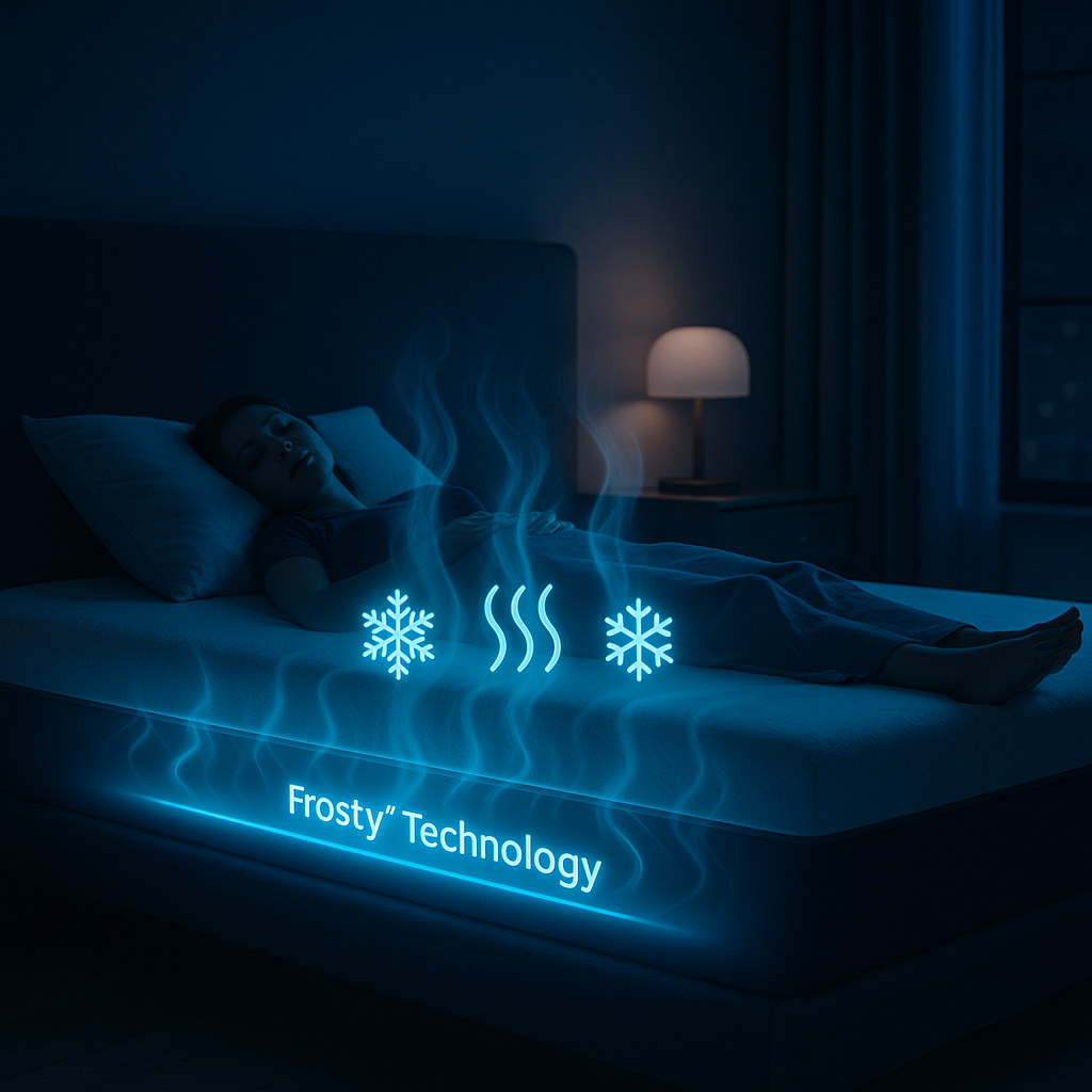 Frosty technology described on the mattress.