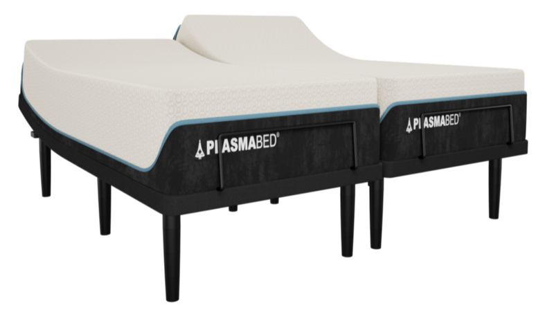 Adjustable bed without the background and bedframe.