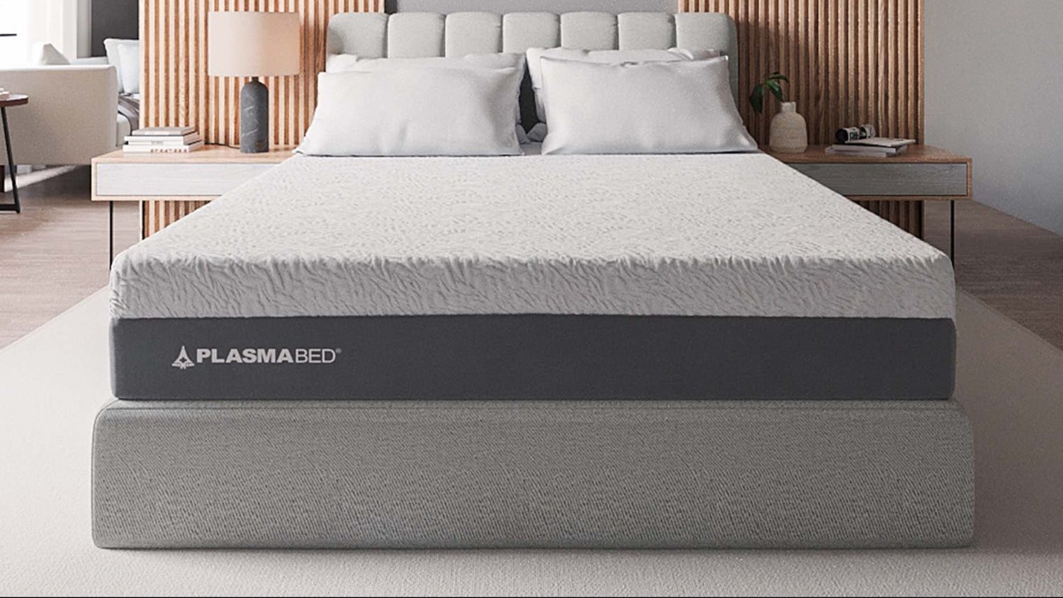 Sport mattress front view in the grey background